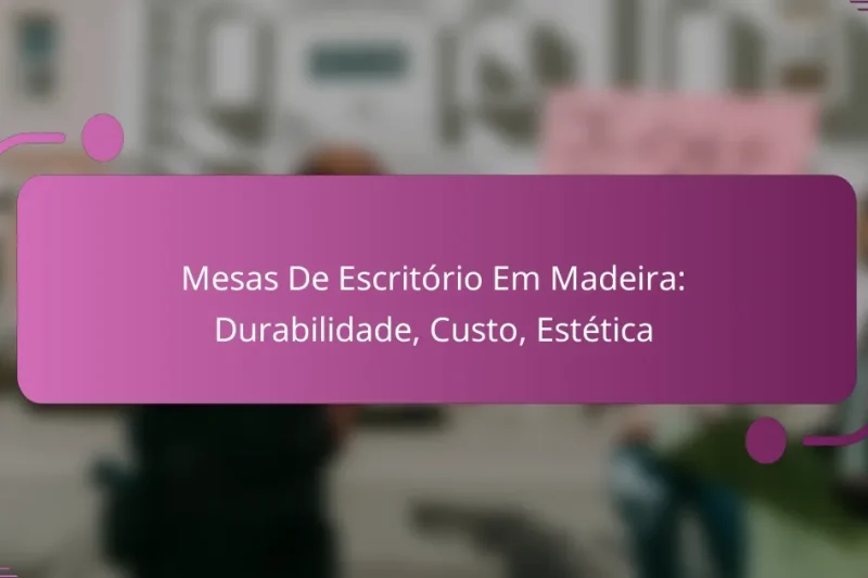 Mesas De Escritório Em Madeira: Durabilidade, Custo, Estética